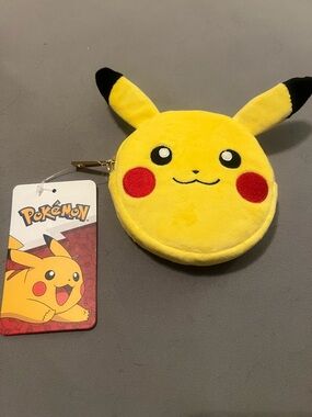 Pokémon Recycled Yellow Plush Pichu Change Purse/use for what you want, new/tag